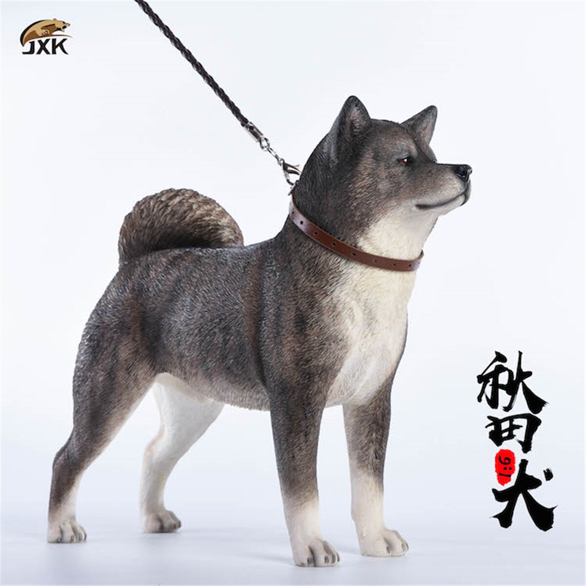 JxK 1:6 Scale Japanese Akita Dog Pet Figure Healing Figure Canidae Animal Collector Toy Resin Desktop Decoration: JXK007C