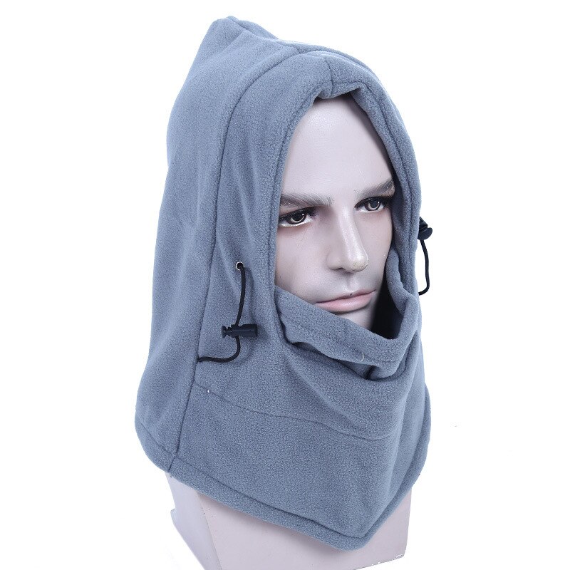 Máscara de cara de ciclista a prueba de viento para invierno, máscara térmica para rostro Balaclava, calentador de cuello para moto y bicicleta de esquí, gorras de deporte de senderismo: Gray