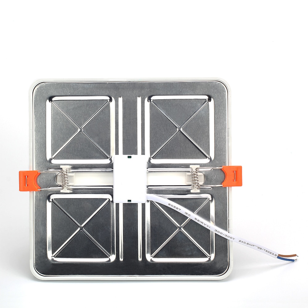 Ultra Thin LED Panel Downlight Square 6W 8W 15W 20W Fastener movable Aluminum Ceiling Recessed Light White 6000-6500K AC85-265V