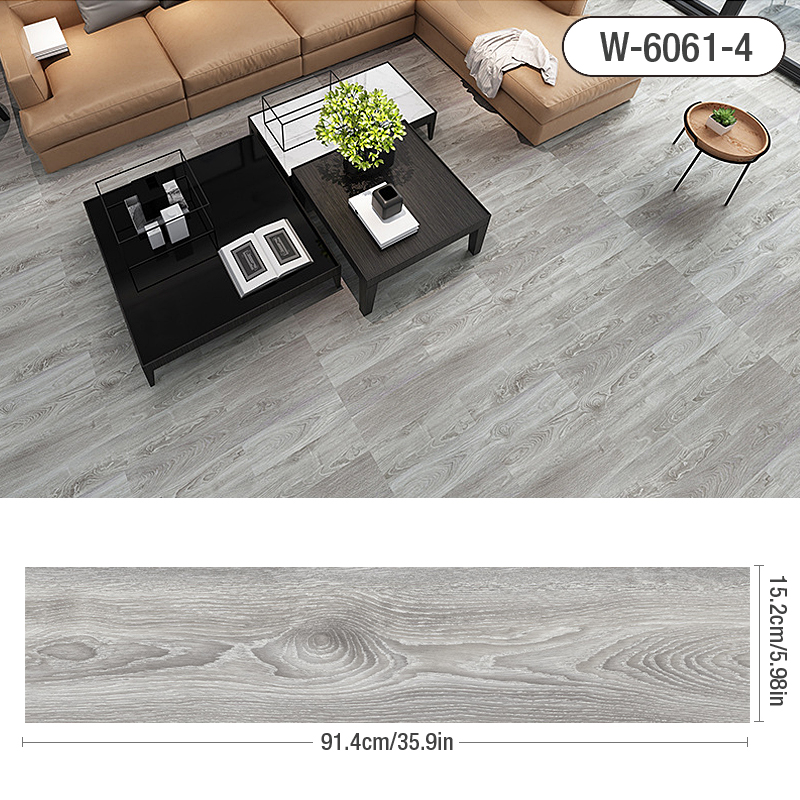 Zelfklevende houtnerf vloer muurstickers PVC behang voor woonkamer toilet keuken thuis vloer decor waterdichte sticker: Coffee