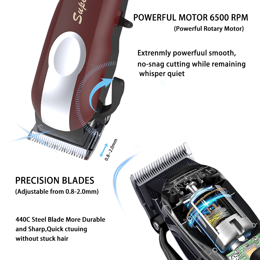 Cortadora de pelo mágica con batería de litio, recortadora recargable por USB, pantalla LED, afeitadora de barba para hombre en casa, Máquina para cortar cabello