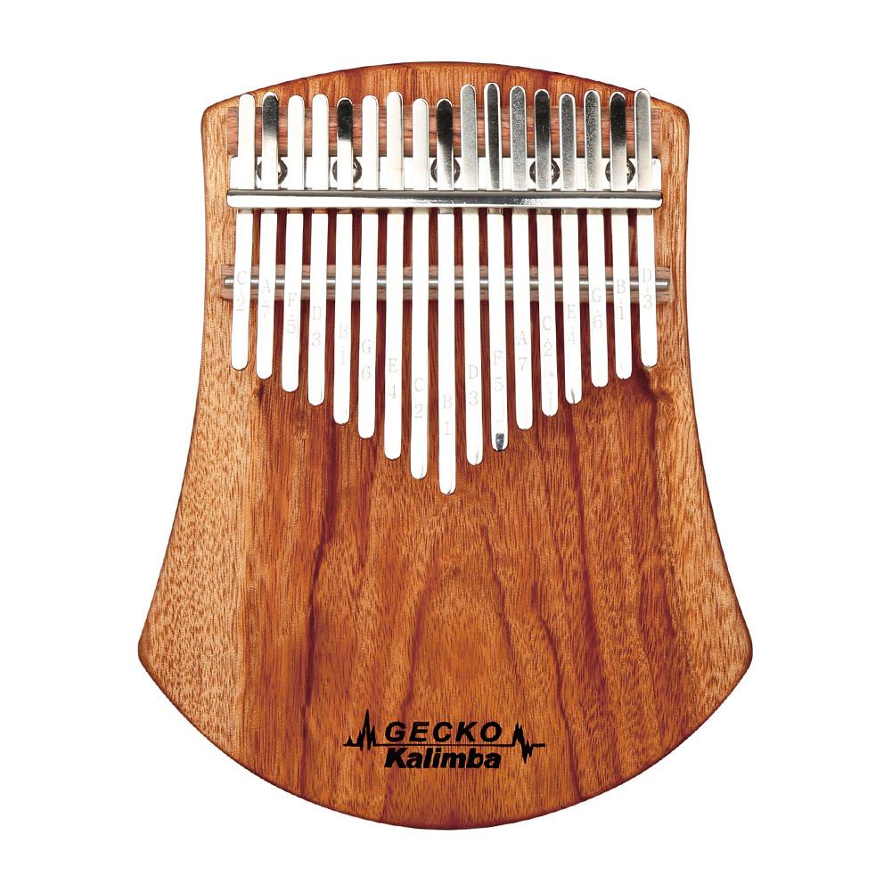 Gecko 17 Toetsen Kalimba Afrikaanse Kamfer Hout Duim Piano Vinger Percussie