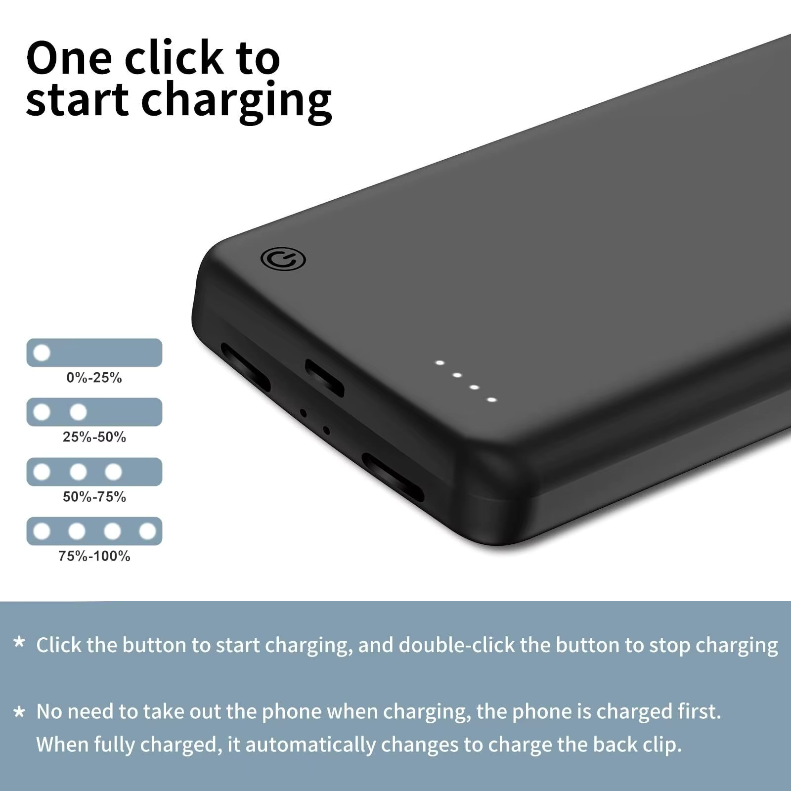 Kabellose ladehülle 10000 google Pixel 8 Profi ( 7 6 Profi)