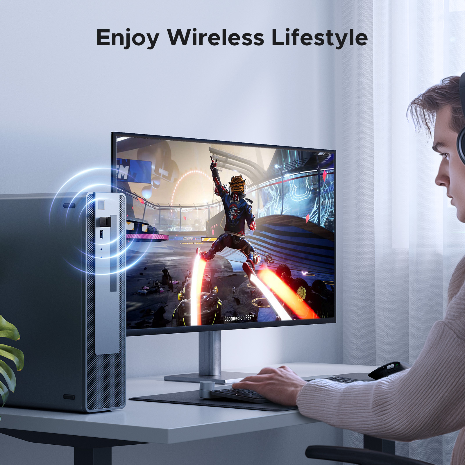 UGREEN Adapter Bluetooth USB Bluetooth 6.0 5.4 do PC Dongle Bezprzewodowa Mysz Klawiatura Odbiornik Audio Muzyki Nadajnik USB