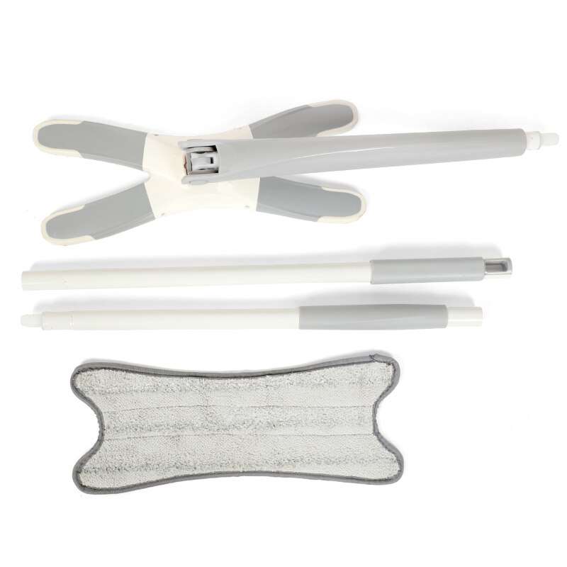 Serpillière Plate de Type X à Pression, 360 Degrés, avec Têtes en Tissu de Rechange, Lavage à Mains Libres, Outil de Nettoyage Ménager pour Paresseux