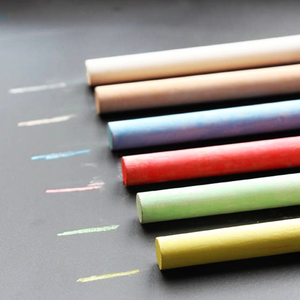 12 Sticks Stofvrij Tekening Krijt School Kantoorbenodigdheden Met Krijtbord Gum Voor Kinderen Schoolbord Tekening Krijt