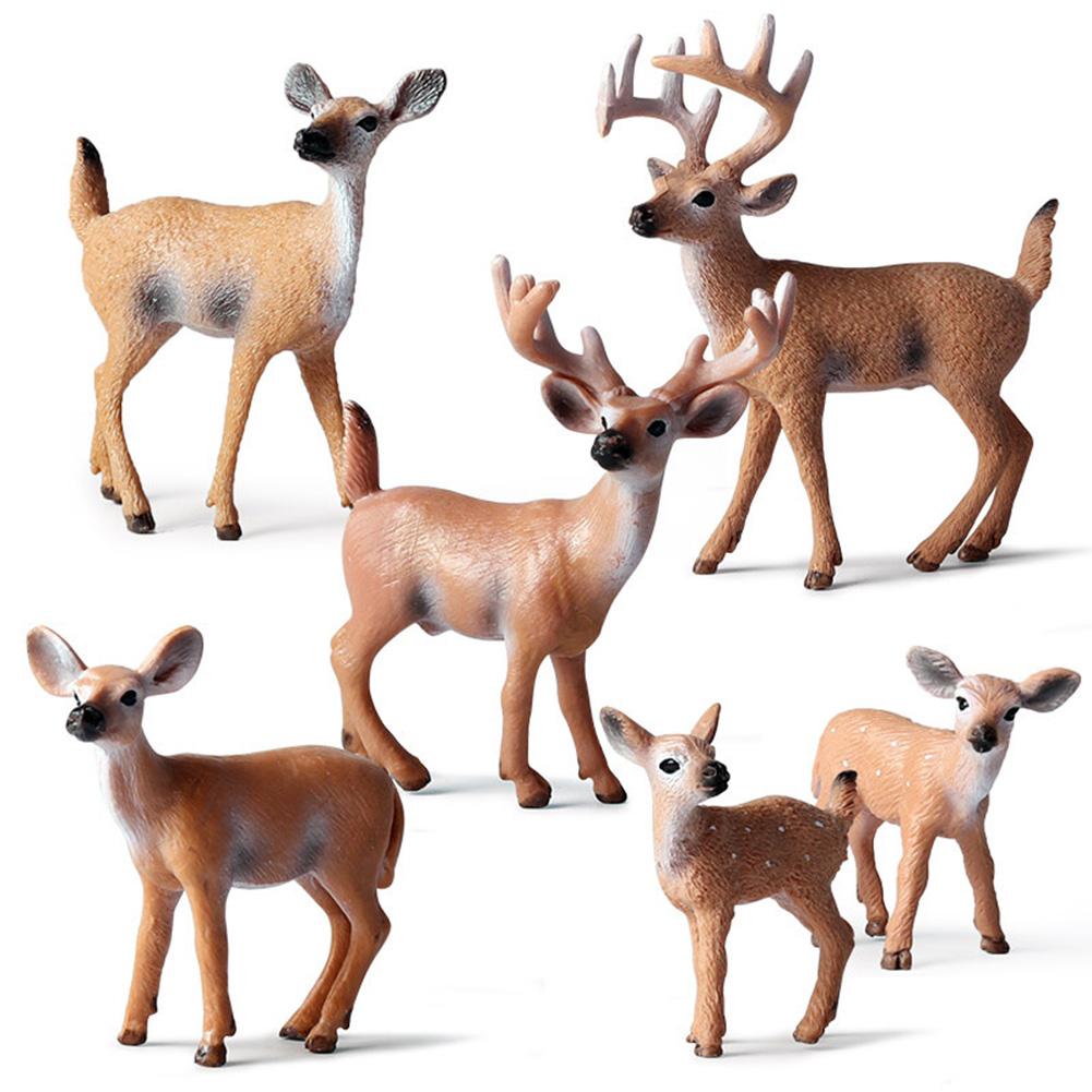 Dyreliv cervidae dyr actionlegetøj figur hjorte mini hjorte dukke pvc model samler dukke figur samling til børn