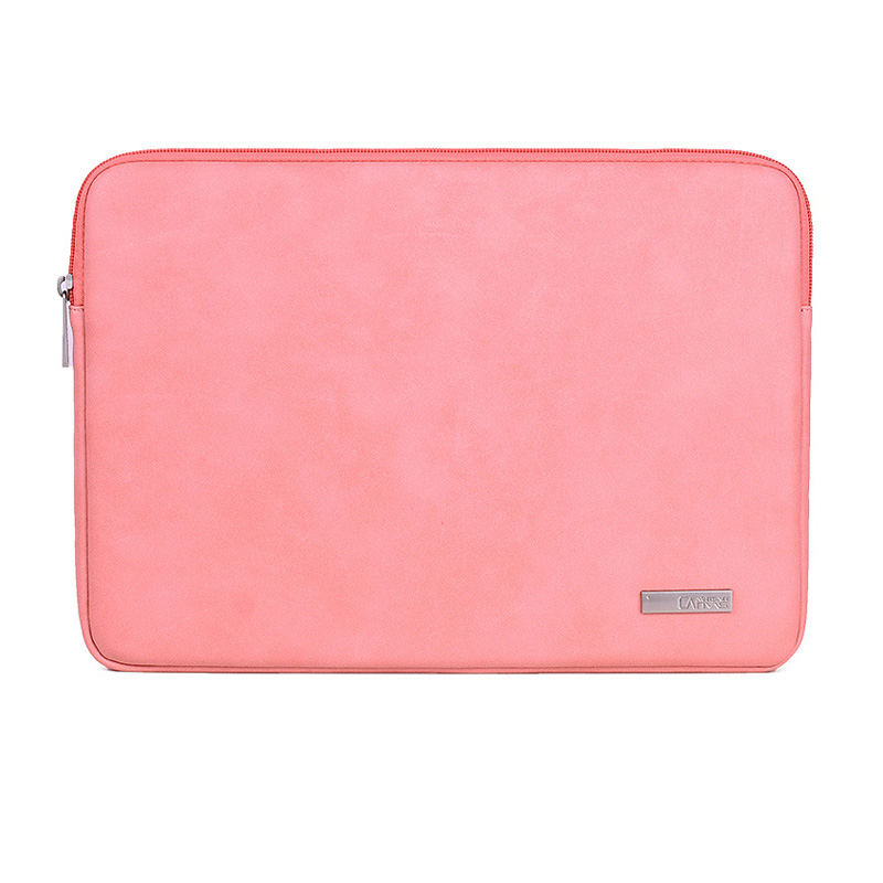 Pehmeä pu-nahkalaukku 13.3 15 vedenpitävä pussi kannettavan tietokoneen laukku macbook airille 13 pro retina 14 15.6 tuuman asus kannettavan tietokoneen kotelon kansi: Vaaleanpunainen / 15- tuumaa