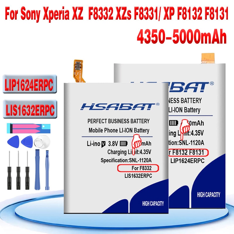 HSABAT LIS1632ERPC LIP1624ERPC batería para Sony Xperia XZ Dual Sim F8332 XZs F8331 para el Xperia X Performance XP F8132 F8131