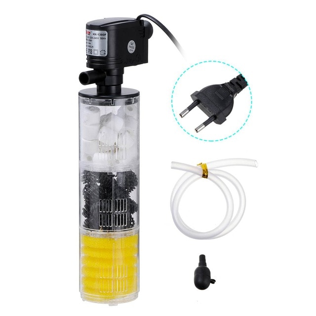 3 In 1 Aquarium Filter Air Pump Aquarium Water Pump Fish Tank Circulating Internal Filter Air Oxygen Increase 12/18/25/35/40W: 25W