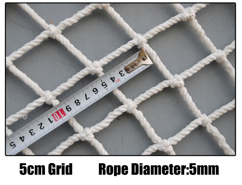 3/5/10cm Grid Nylon Safety Netting Stair Balcony Safety Protection Fence Kids Toddler Safe Deck Anti Falling Net Custom made: M / Brown