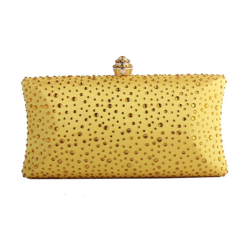 Clutch Bags for Women Wedding Green Clutch Purses and Handbags with Rhinestone Gold Shoulder Bag Ladies Evening Bag ZD1300: Yellow