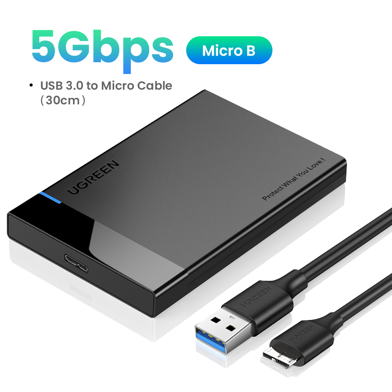 UGREEN-Adapter do dysku zewnętrznego HD HDD SSD, Case 2.5 SATA do USB 3.0, do typu C 3.1, zewnętrzny: Głęboki niebieski