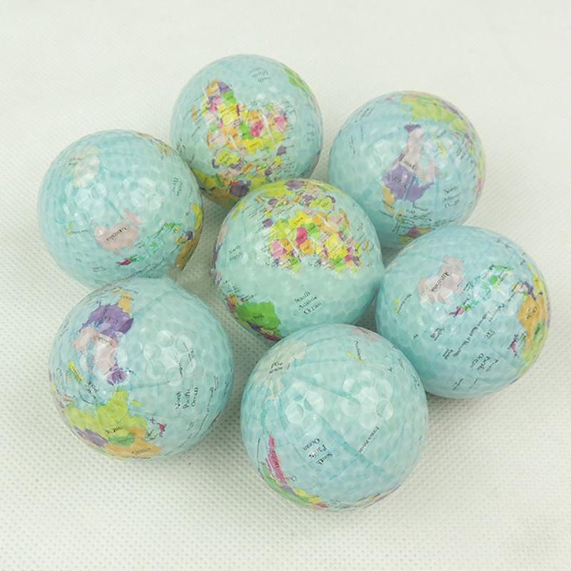 1 PCS Outdoor Golf Practice Ball Earth Pattern Golf Ball Fashionable Outdoor Practice Portable Golf Z9K4