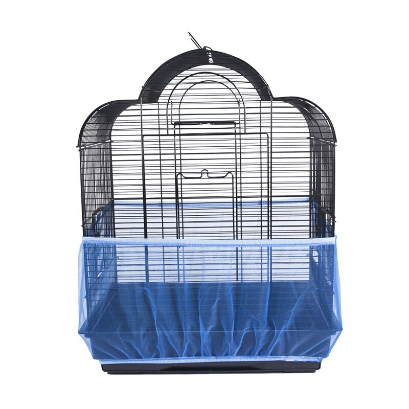 Fundas para jaula de pájaros, protector de malla, atrapasemillas, jaula de pájaros, faldón de red a prueba de polvo, cubierta para jaula de loro de malla, 2 tamaños, fácil limpieza