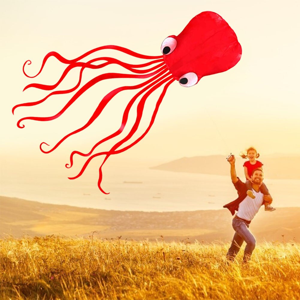 3D Zachte Octopus Vlieger Cartoon Dier Outdoor Windzak Zachte Kite Outdoor Makkelijk Te Vliegen Kinderen Speelgoed Voor Kerst Jaar