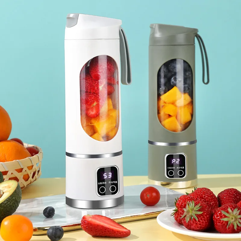 Household Mixer Machine Portable Blender Crushed Electric Juicer With 3 Speed 450ML Large Capacity Digital Display Juice Cup