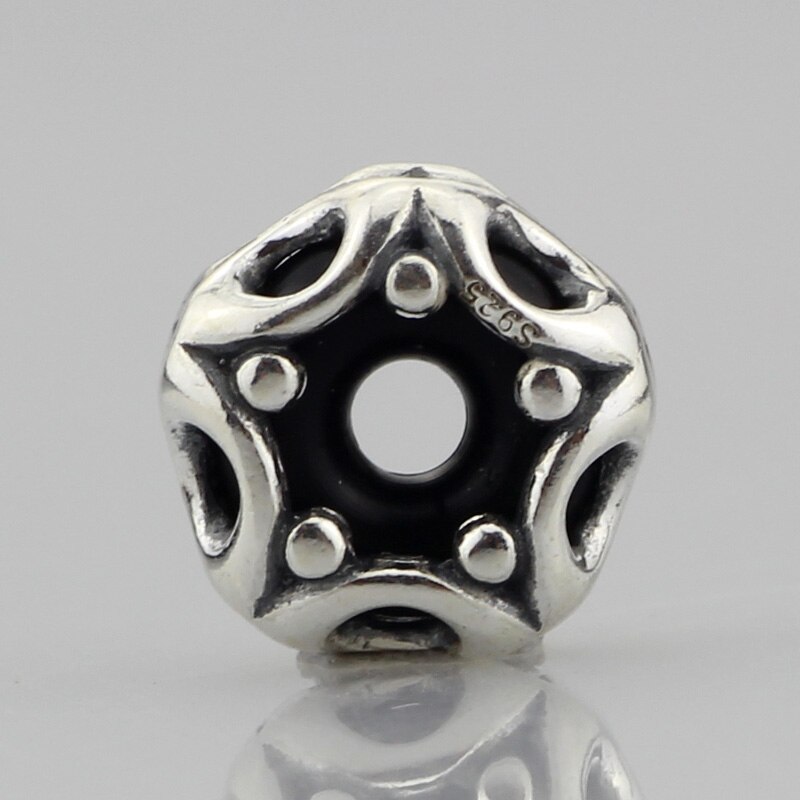 Authentic 925 Sterling Silver Spacer Stopper Mocha Bow Flower Footprint Bead Charm Fit Original Bracelet Jewelry