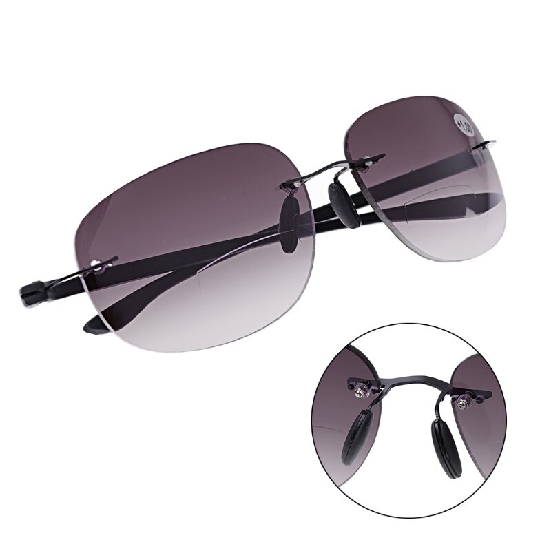 Udendørs kantløs fiskeri bifokal læsebriller solbriller læsere  +1.0 +1.5 +2.0 +2.5 +3.0 +3.5