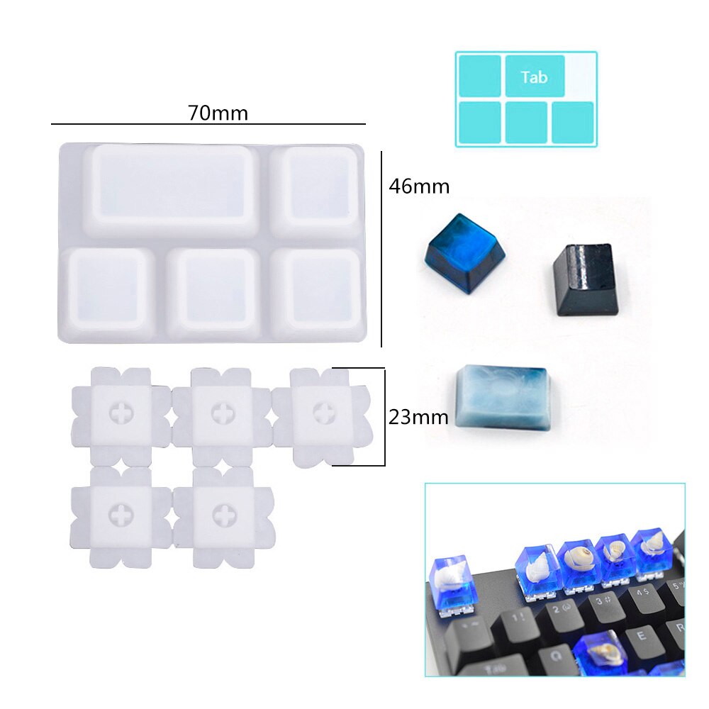 Manual DIY Mechanical Keyboard Key Cap Silicone Mold UV Crystal Epoxy Molds Bear Palm Shape Handmade Crafts Making Tools: C
