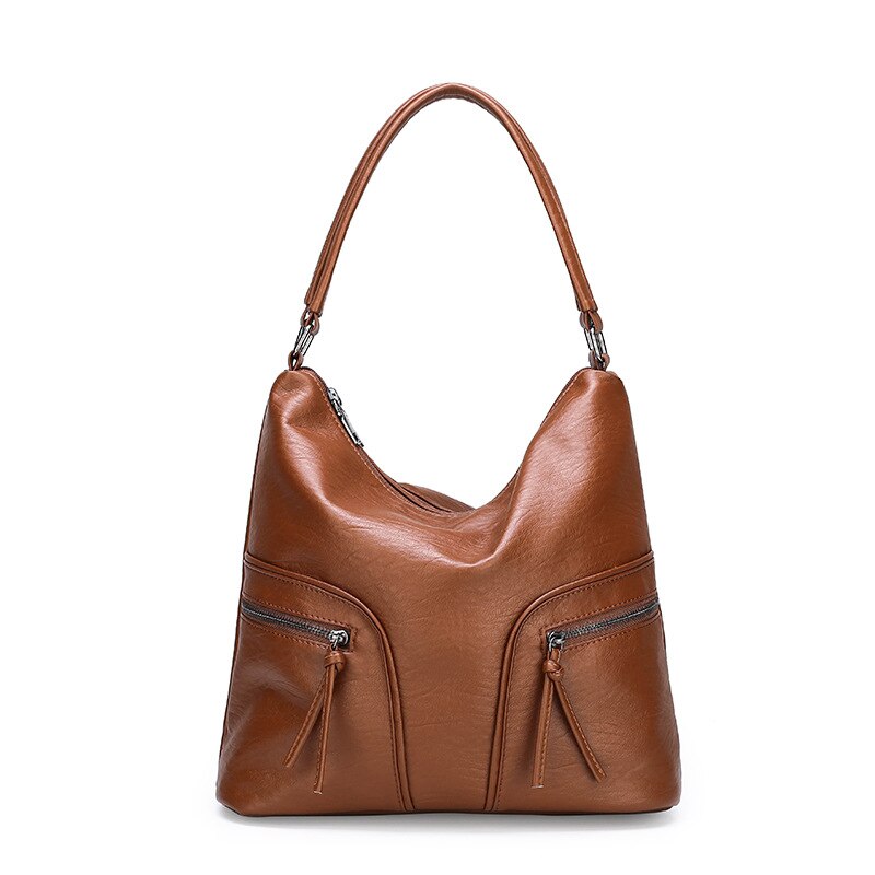 Smooza Luxe Handtassen Vrouwen Tassen Lederen Tas Voor Vrouwen Crossbody Tassen Voor Vrouwen Hoge Capaciteit Tas: Bruin