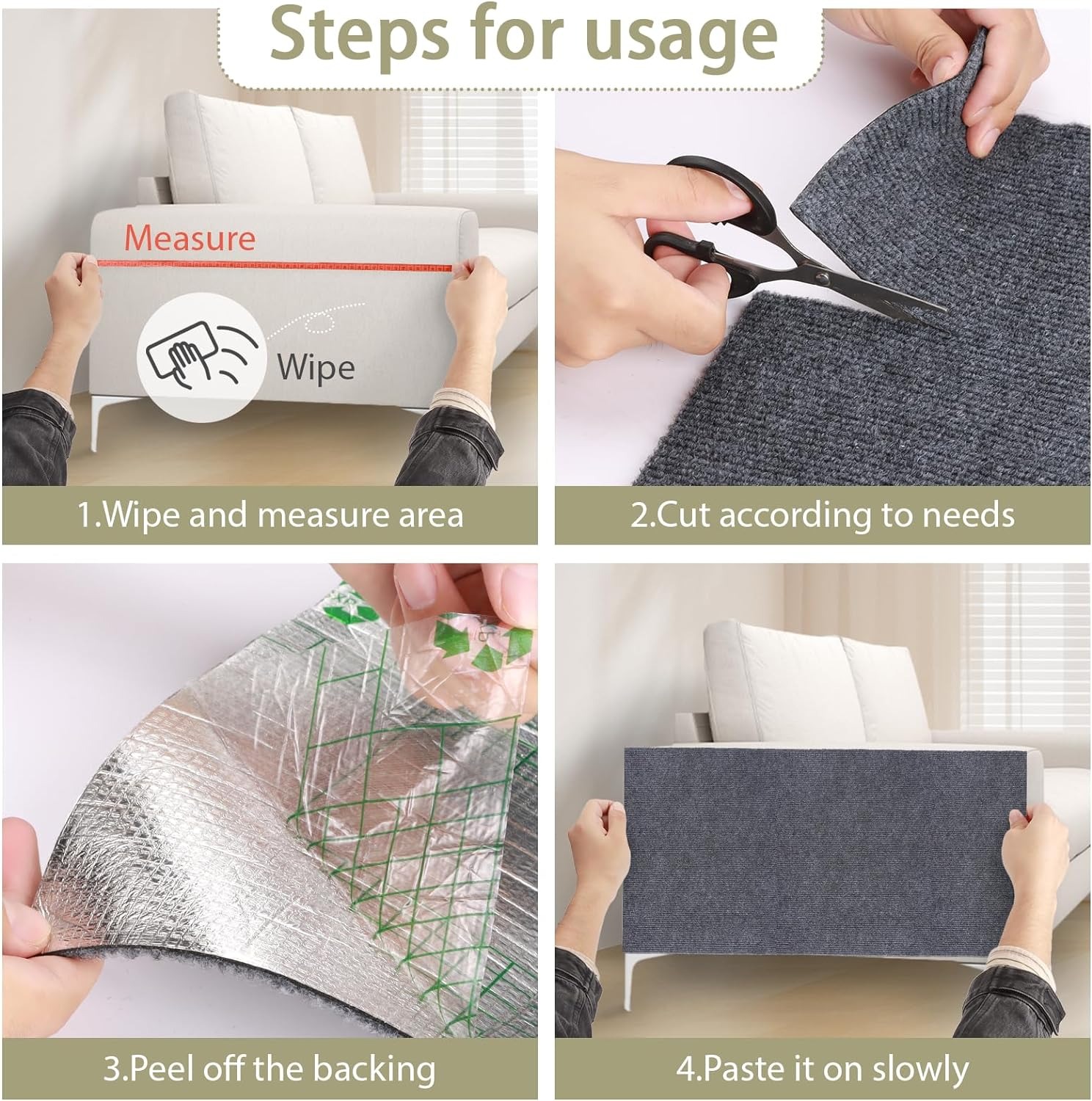 Mur anti-rayures de chat canapé bricolage chats planche à gratter canapé Protection pattes aiguiser tapis auto-adhésif réglable chats planche à gratter