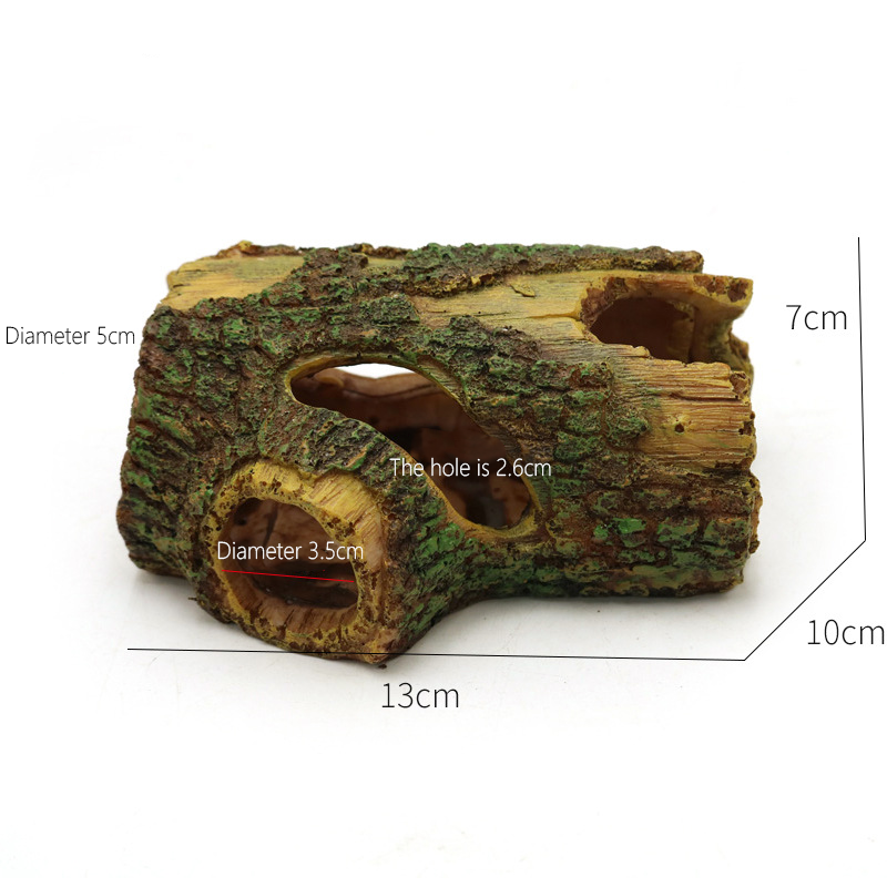 Hars Reptiel Verbergen Grot Terrarium Decoratie Hagedissen Slang Schildpad Onderdak Verbergen Rest Grot Reptielen Doos Aquarium Landschap Decor: Licht Groen