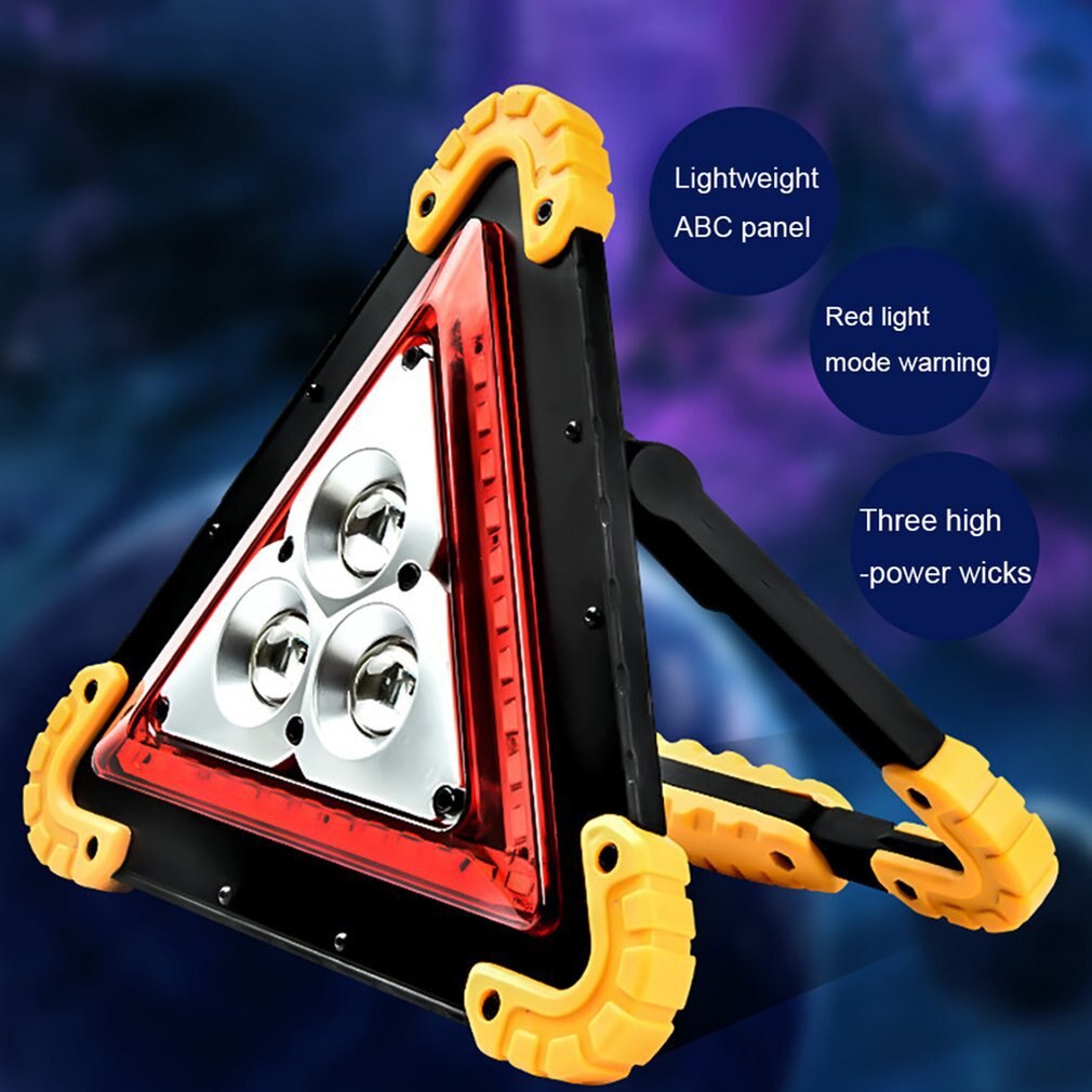 Foldable Windproof Reflective Safety Triangular Warning Sign for Traffic Accident Broken Car Tripod Dangerous Fault Stop Sign