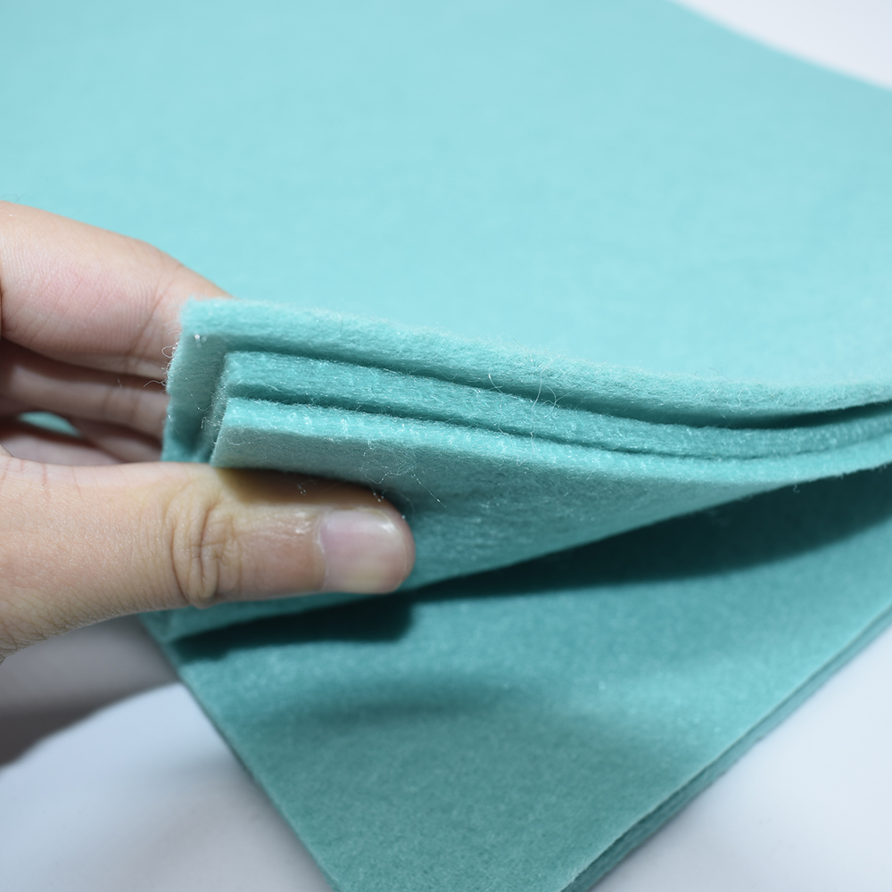 Grønn  a4 kunstig ullfilt polyester uvevd tykk 3mm filt fieltro para manualidades håndlaget håndlaget filt blomster vilt