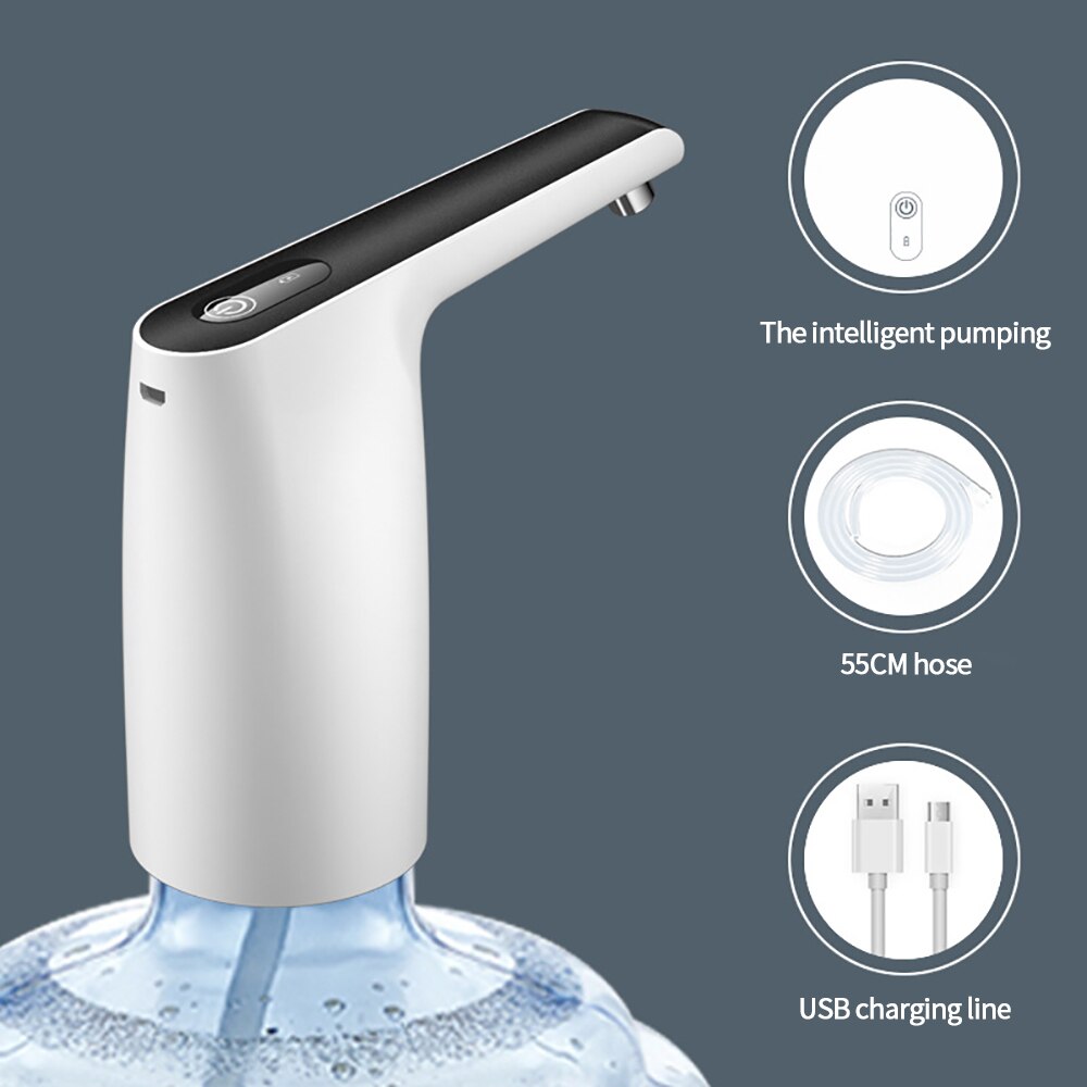 Intelligente Automatische Elektrische Draagbare Waterpomp Dispenser Drinkfles Schakelaar Stille Usb Oplaadbare Huishouden