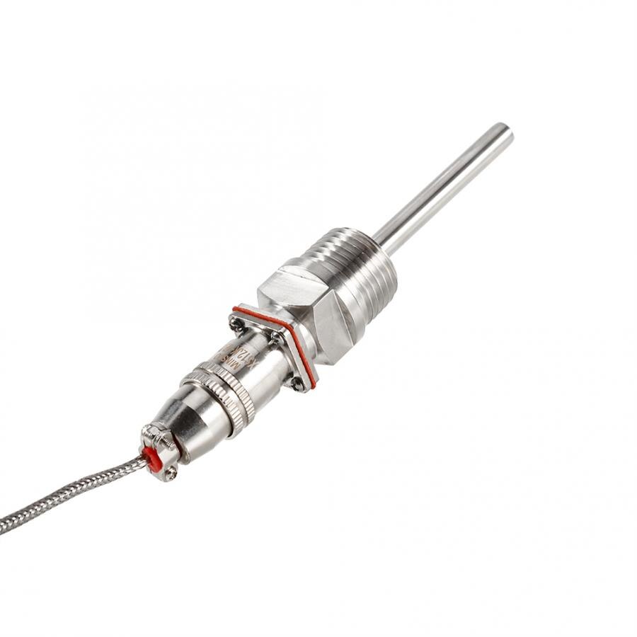 Alta qualidade sensor de temperatura rtd pt100 aço inoxidável sensor temperatura 1/2 "npt threads com 2 metro cabo