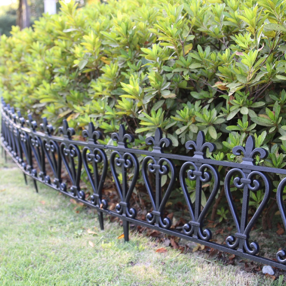 Flowerbed Fence Decorative Cast Border Fencing Plastic Fence Garden Yard Courtyard Supplies Flowerbed Fence Decoration 3PCS