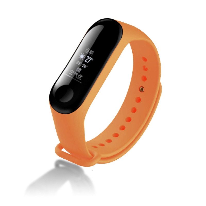 Smart strap for the Xiaomi mi band 4 replacement wrist strap, for the Xiaomi mi band 3 multicolor replacement bracelet strap: Orange