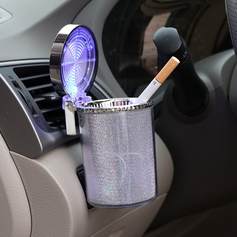 Auto Asbak Houder Met Led Licht Draagbare Auto Air Vent Roken Cup Asbak Kleur Veranderende Cover Voor Interieur Supply