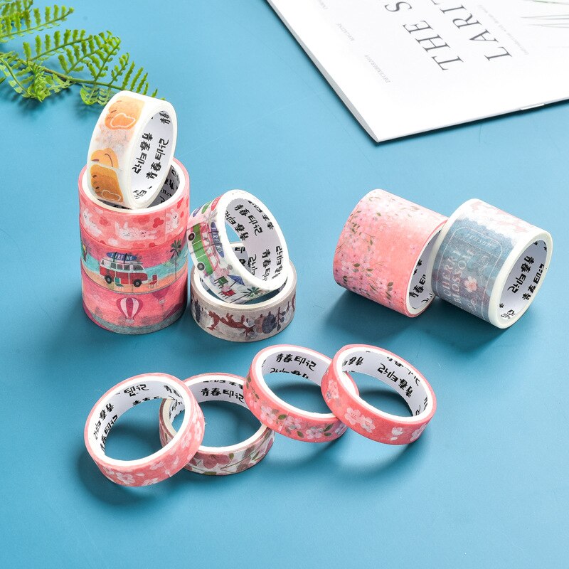 Washi tape kirsebærblomst vaskebånd brevpapir sommerdekorasjon washi tape sett cintas decorativas blomst maskebånd