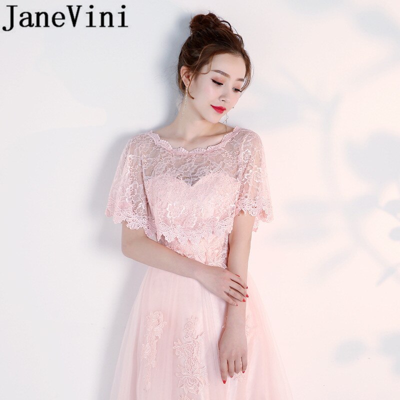 JaneVini Black Evening Shrug White Lace Bridal Wrap Boleros Cape Etole Mariage Women Short Wedding Bolero Jacket