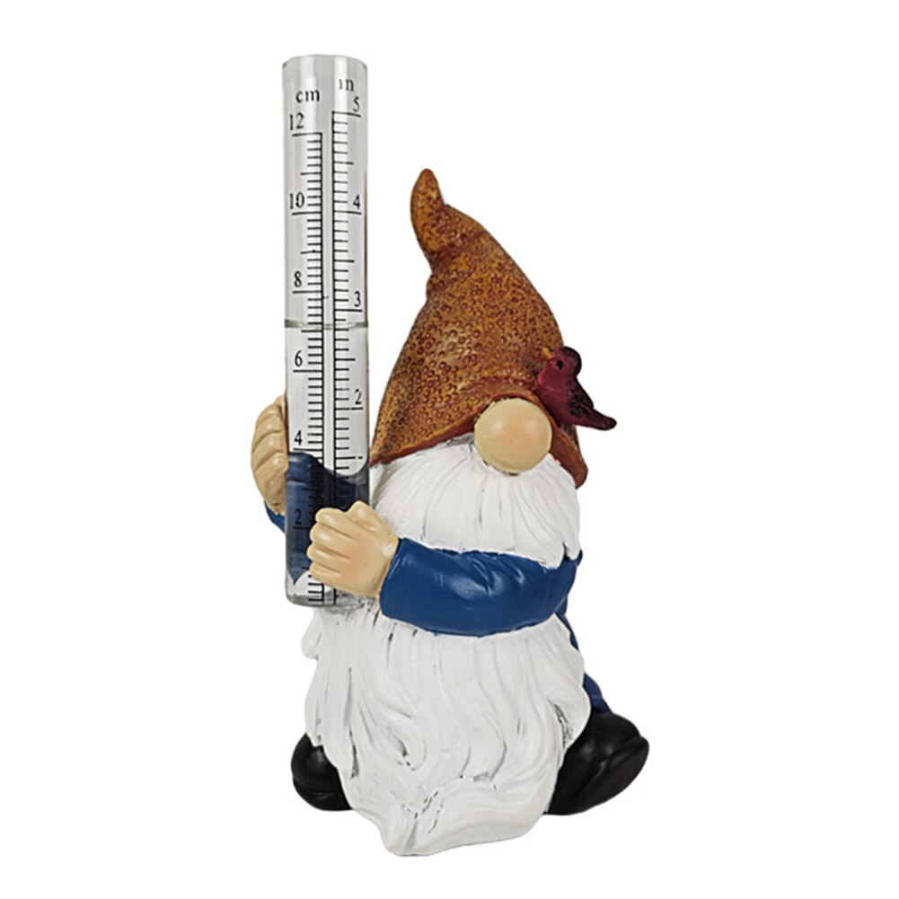 Sculpture Dwarf Rain Gauge Statue Garden Decor Garden Dwarfs Statue Sculptures Yard Ornaments Water Gauge