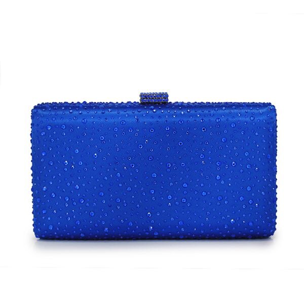 Donne famose di Marca Borse Da Sera Pochette Cristallo Fiume Modello della Festa Nuziale Della Borsa Royal Blue Crossbody Borse (C145): Melata