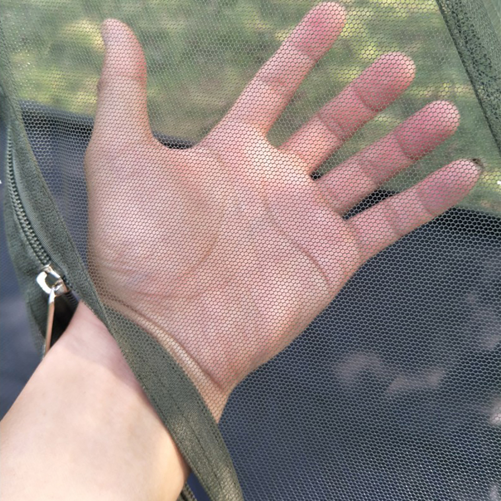 Summer Camping Triangle Tent Lightweight Anti-Mosquito Net Outdoor Mountaineering Fishing Single Bed Tent Portable Breathable