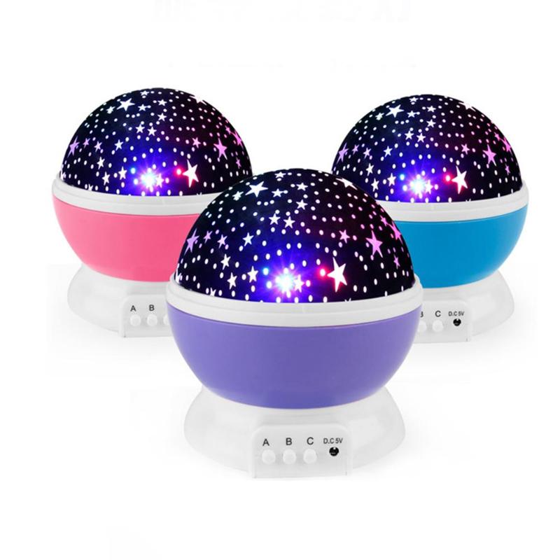 Romantic Starry Sky LED Projector USB Night Light Kids Luminous Toys Chrismas Romantic Colorful Led Projection Lamp Lights