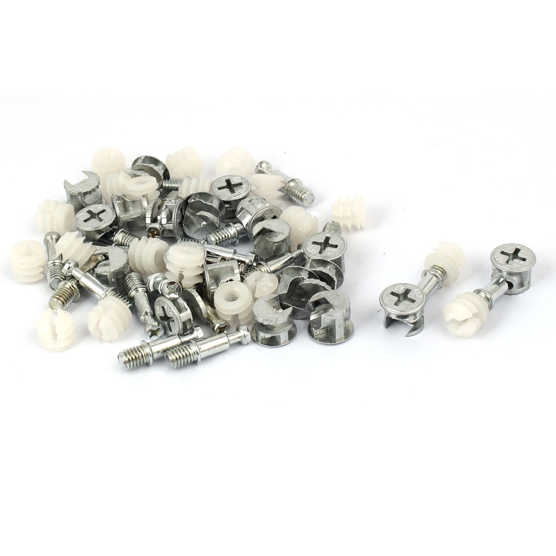 20 Sets Furniture Connecting Fitting Knock Down Furniture Cam LOCK Connecting Fitting Dowel Nut Assembly cam fitting/dowel/nut