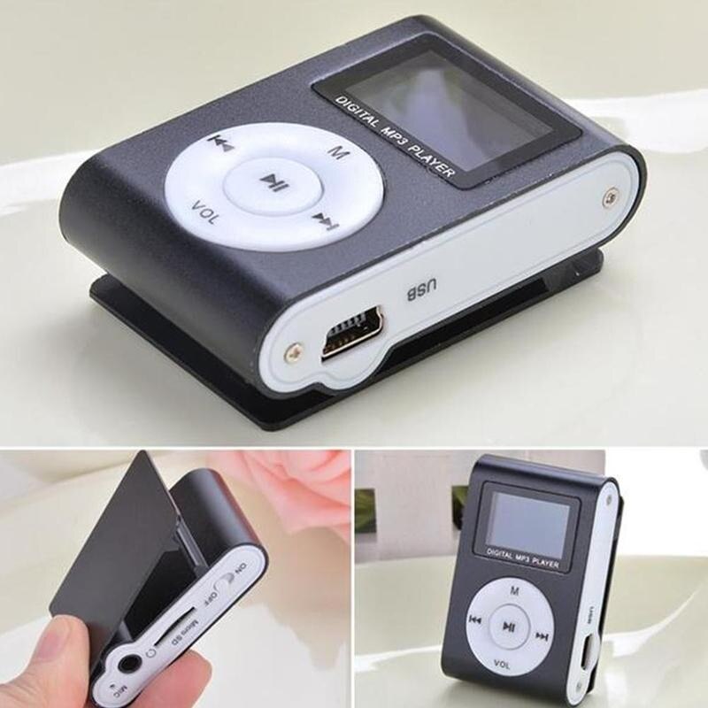 Mini Lcd-scherm MP3 Speler Met Clip 4 Kleuren Stereo Usb Muziekspeler 3.5Mm Stereo Jack MP3 Speler