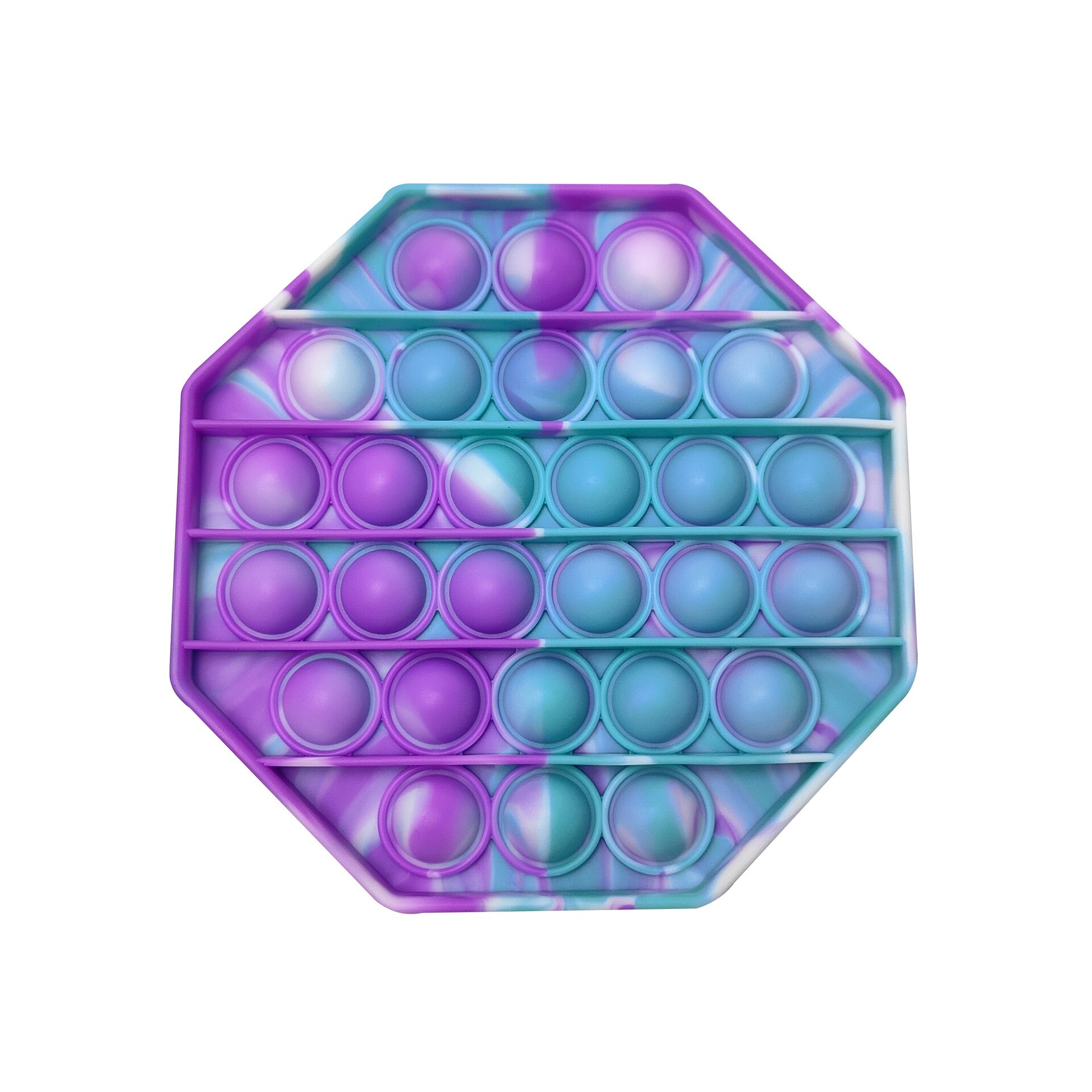 Rainbow Push Bubble Pops Fidget Sensory Toy for Autisim Special Needs Anti-stress Game Stress Relief Squishy Pops It Fidget Toys: Octagon-C