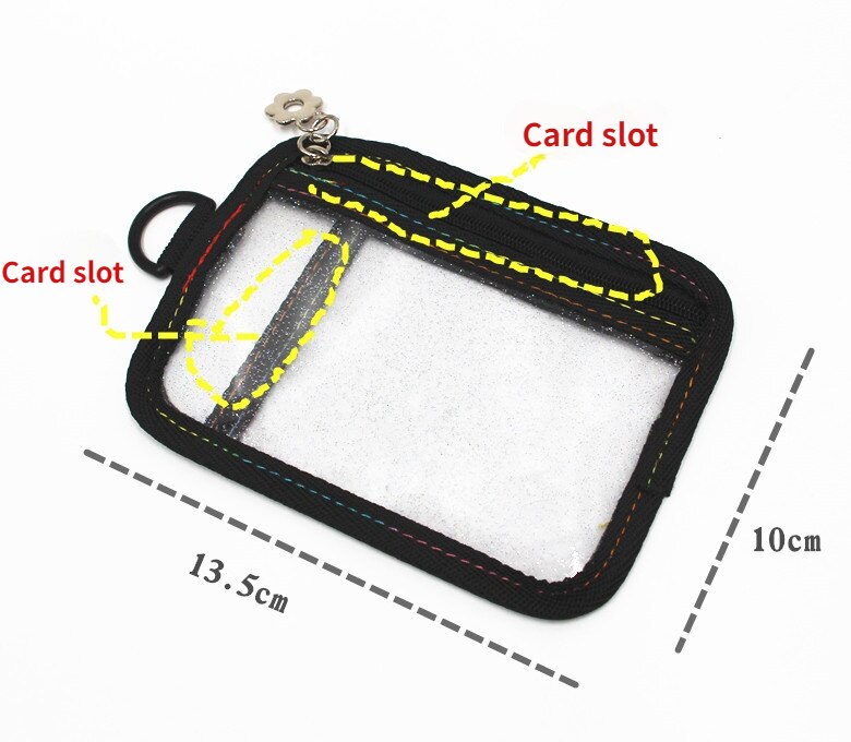 Eenvoudige Portemonnee Card Case Potlood Tas Transparante Pvc Koreaanse Mode Studenten Pen Zak Portemonnee Zakjes Opslag: Card case