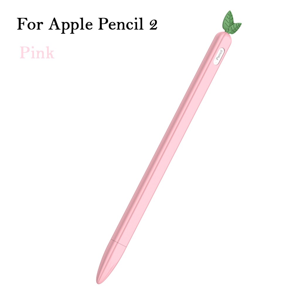Cute Cat Ear Anti-scroll Silicone Protective Pouch Cap Holder Nib Cover Protective Case Skin For Apple Pencil 1 2 Tablets Pen Co: pink For Pencil 2
