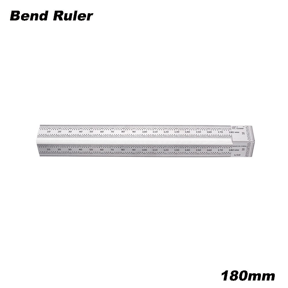 High Precision Scale Ruler T-type Hole Ruler Stainless Woodworking Scribe Drawing Mark Line Gauge Carpenter DIY Measuring Tool: 180mm