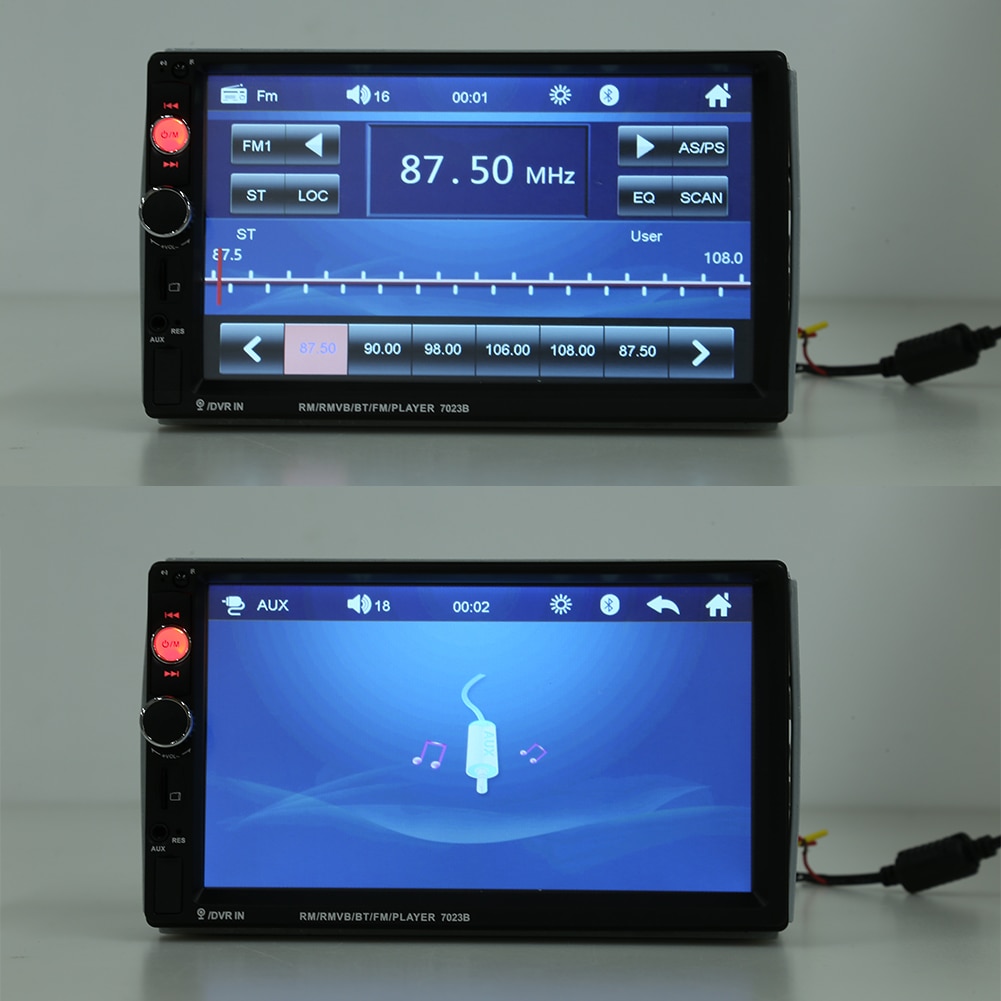 Touch Screen Head Unit 7023B Double 2 DIN Car Radio 7 inch with Mounting Kit for Outdoor Personal Car Parts Decoration