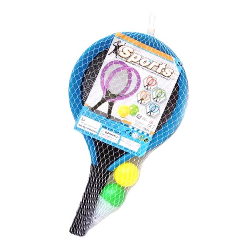 1 par badmintonketcher til børn indendørs udendørs sport spil børnelegetøj blå: Default Title