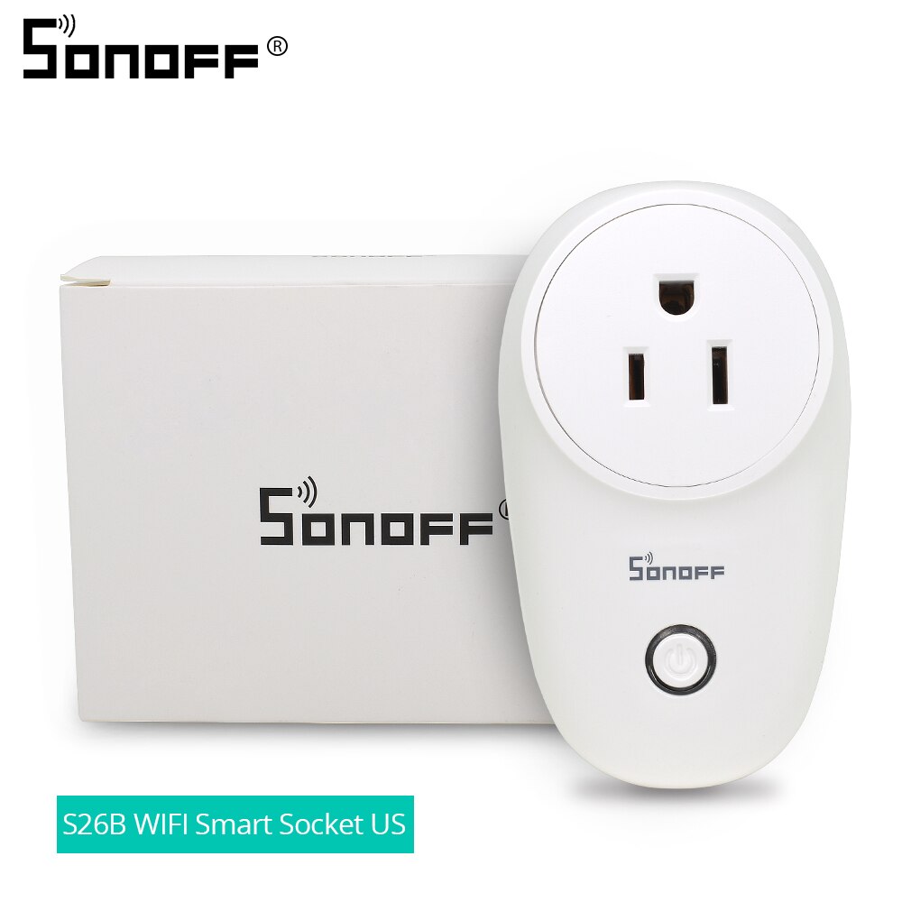 SONOFF S26/Mini/Basic Switch WiFi Smart Socket EU/UK/CN/AU/US/IL/CH/IT/BR Wireless Plug Smart Home Work With Alexa Google Home: S26 US