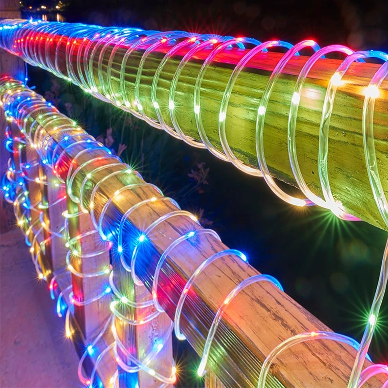 5M 10M 20M Tube solaire corde guirlande lampe fée lumière LED chaîne mariage extérieur jardin été cour clôture paysage éclairage